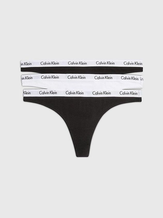 Calvin Klein USA 3 Pack - Carousel Womens Thong Black 9541263-TG